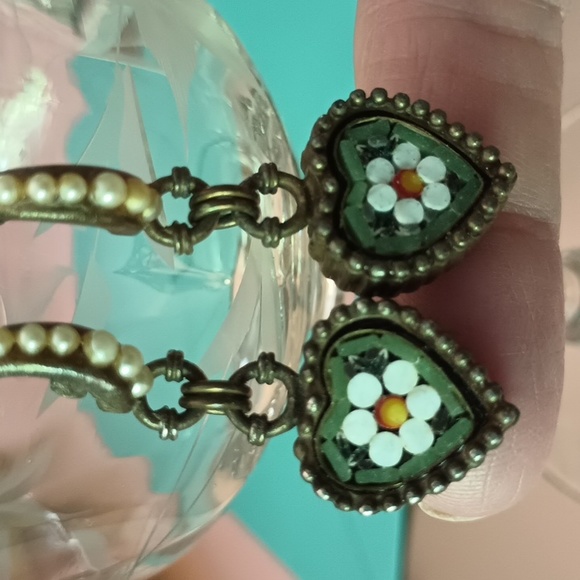 Roxanne Assoulin Vintage Glass  Micro Mosaic Pierced Earrings - Picture 2 of 8